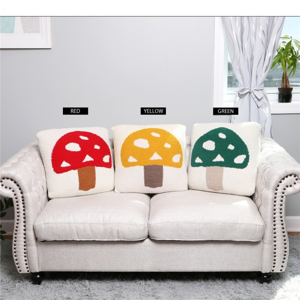 P/S Mushroom Print Cushion Cover! Luxury Soft Couch Pillow Cover·Soft·ComfyLuxe